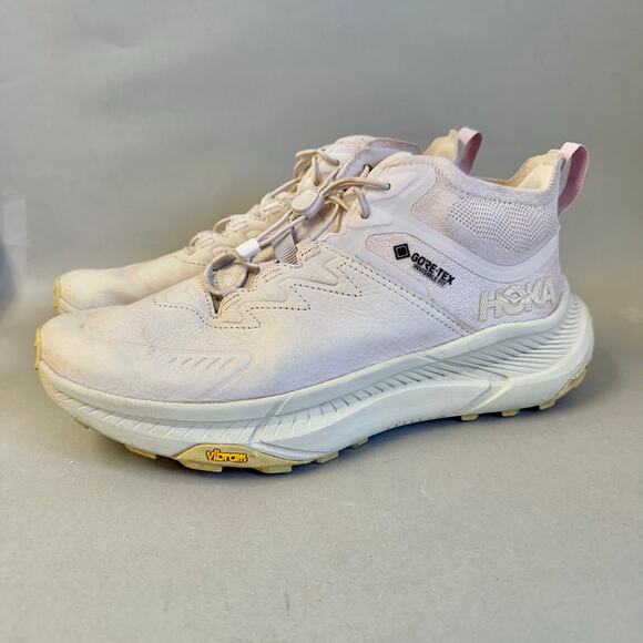 Hoka Transport Chukka GTX High Top Sneaker Cosmic Pearl Oat Milk Size 9.5 - Picture 2 of 16